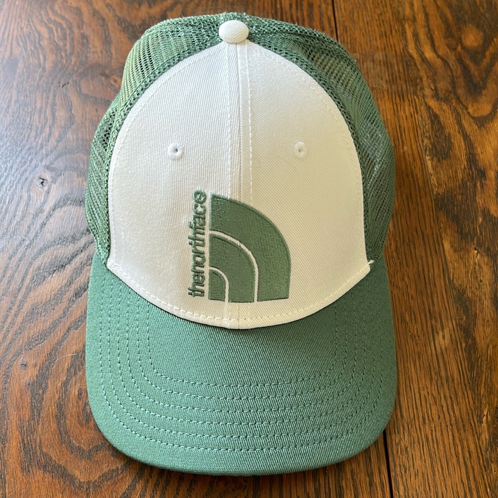 The North Face Green and White Hat